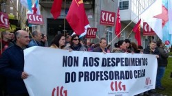 A CIG-Ensino visitou os centros con cursos CELGA para informar dos despedimentos do profesorado que os impartía até este ano